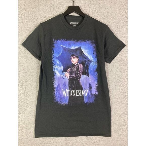 Wednesday Addams T-Shirt Adult‎ Small Black TV Show Short Sleeve Unisex - Picture 5 of 10